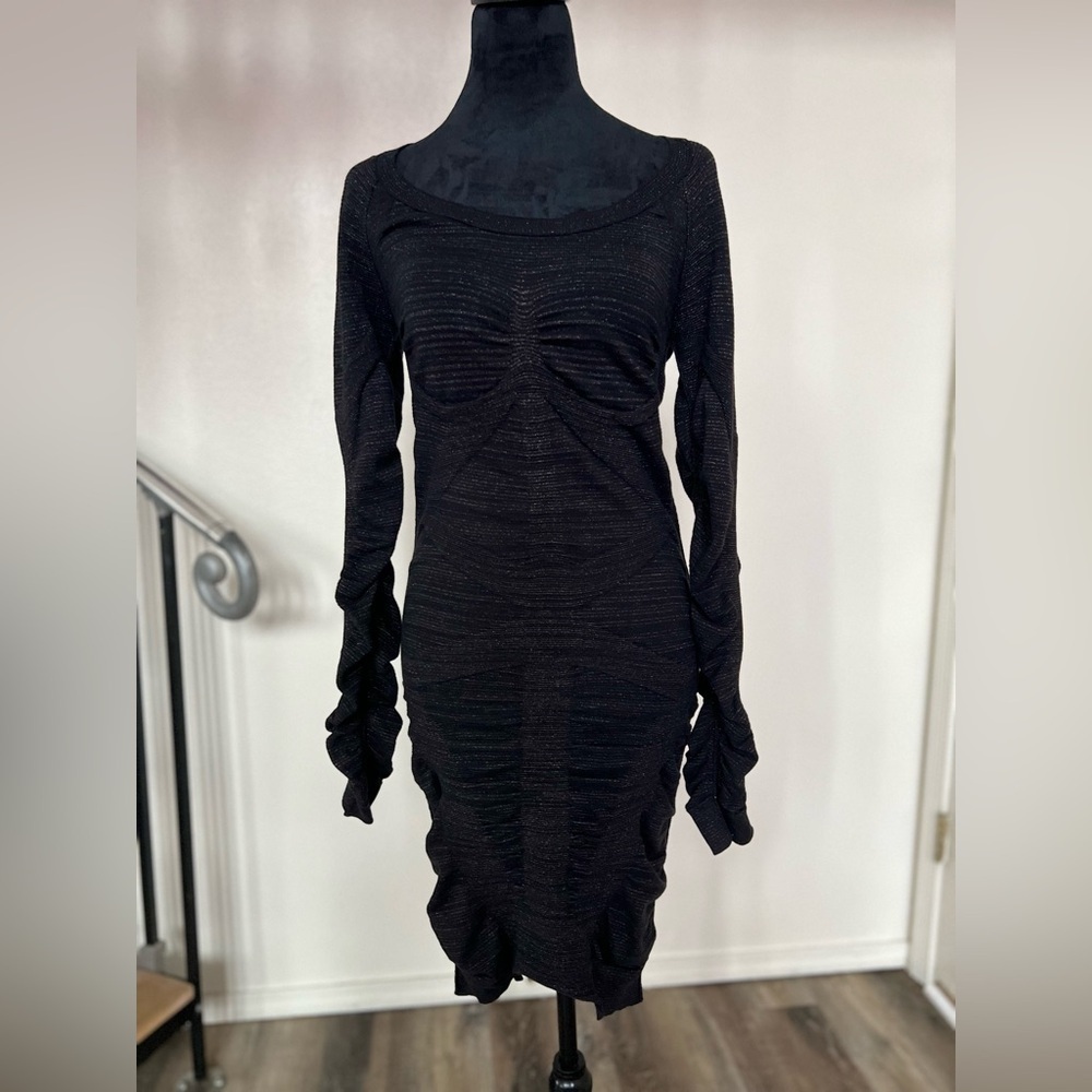 ALL SAINTS Vikrama metallic bandage dress